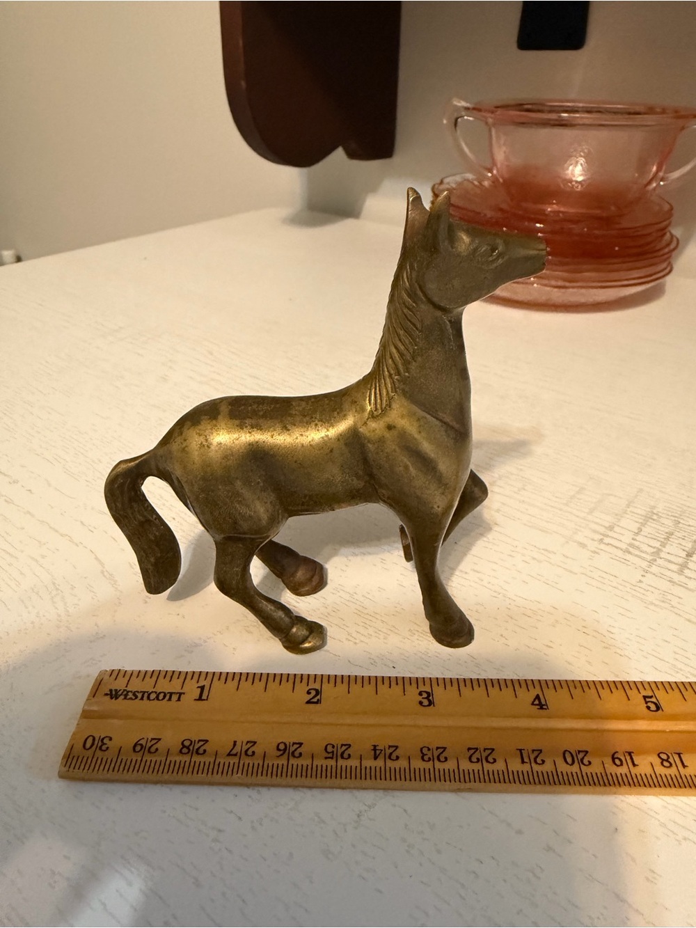 Vintage Brass Horse Figurine - Antique Decorative Statue